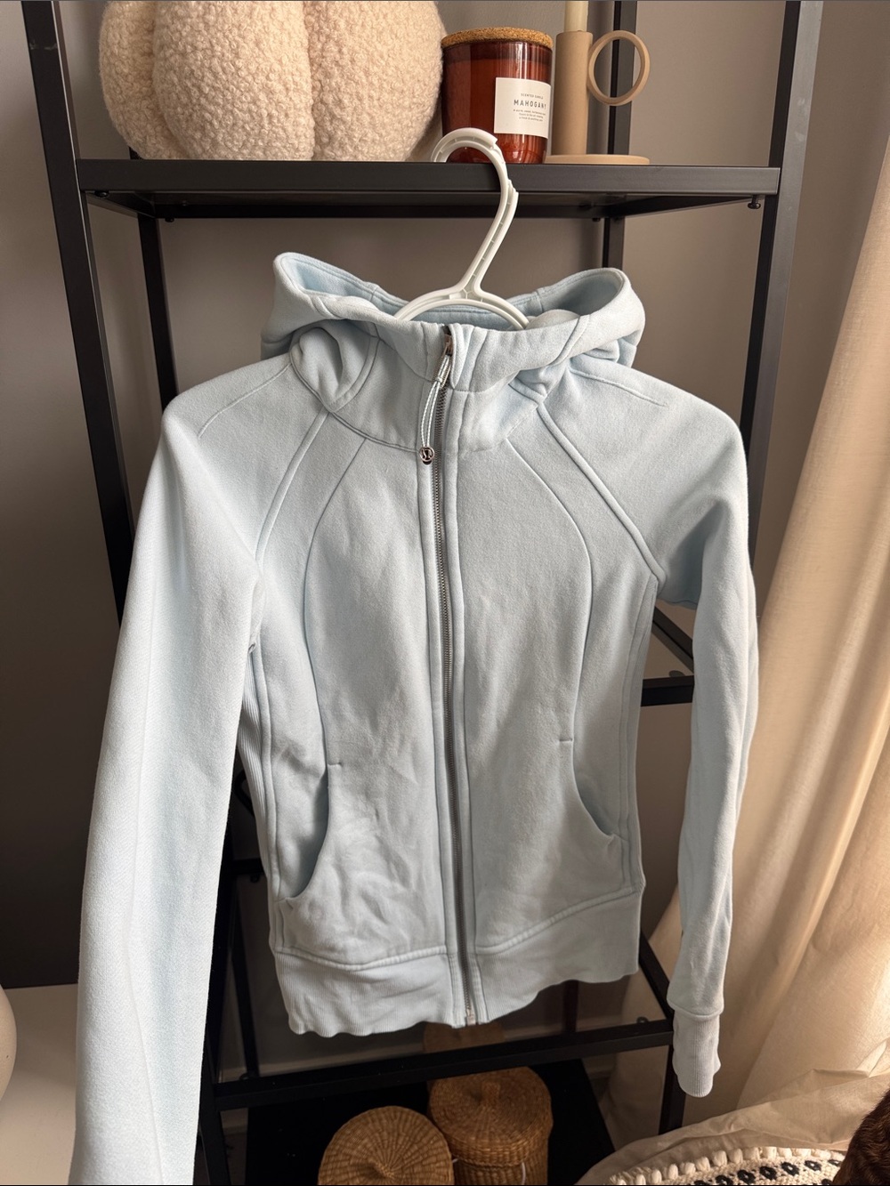 LULULEMON WOMEN  Light Blue Hooded Zip Jacket